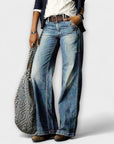 Cess - Denim Pants with Wide Leg