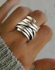 Vintage Dicke Wide Silver Ring