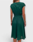 Claire - Short Sleeve, Pleated, Casual Mini Dress