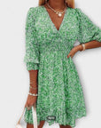 Floral Puff Sleeve Dress for Women