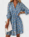 Floral Puff Sleeve Dress for Women