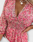 Floral Puff Sleeve Dress for Women