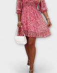 Floral Puff Sleeve Dress for Women