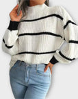 Chavala - Turtleneck Sweater with Stripes