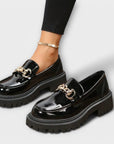 Trendy Women's Platform Loafers with Buckle