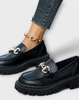 Trendy Women's Platform Loafers with Buckle