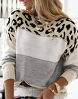Cheyenne - Casual Sweater with Leopard Design