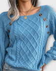 Malia - Knitted Sweater with Buttons
