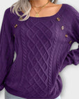 Malia - Knitted Sweater with Buttons