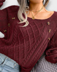 Malia - Knitted Sweater with Buttons