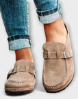 Orthopedic Women's Moccasins With Decorative Buckle