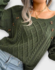 Malia - Knitted Sweater with Buttons