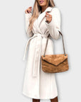 Eliza - Elegant long coat with tie belt
