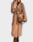 Eliza - Elegant long coat with tie belt