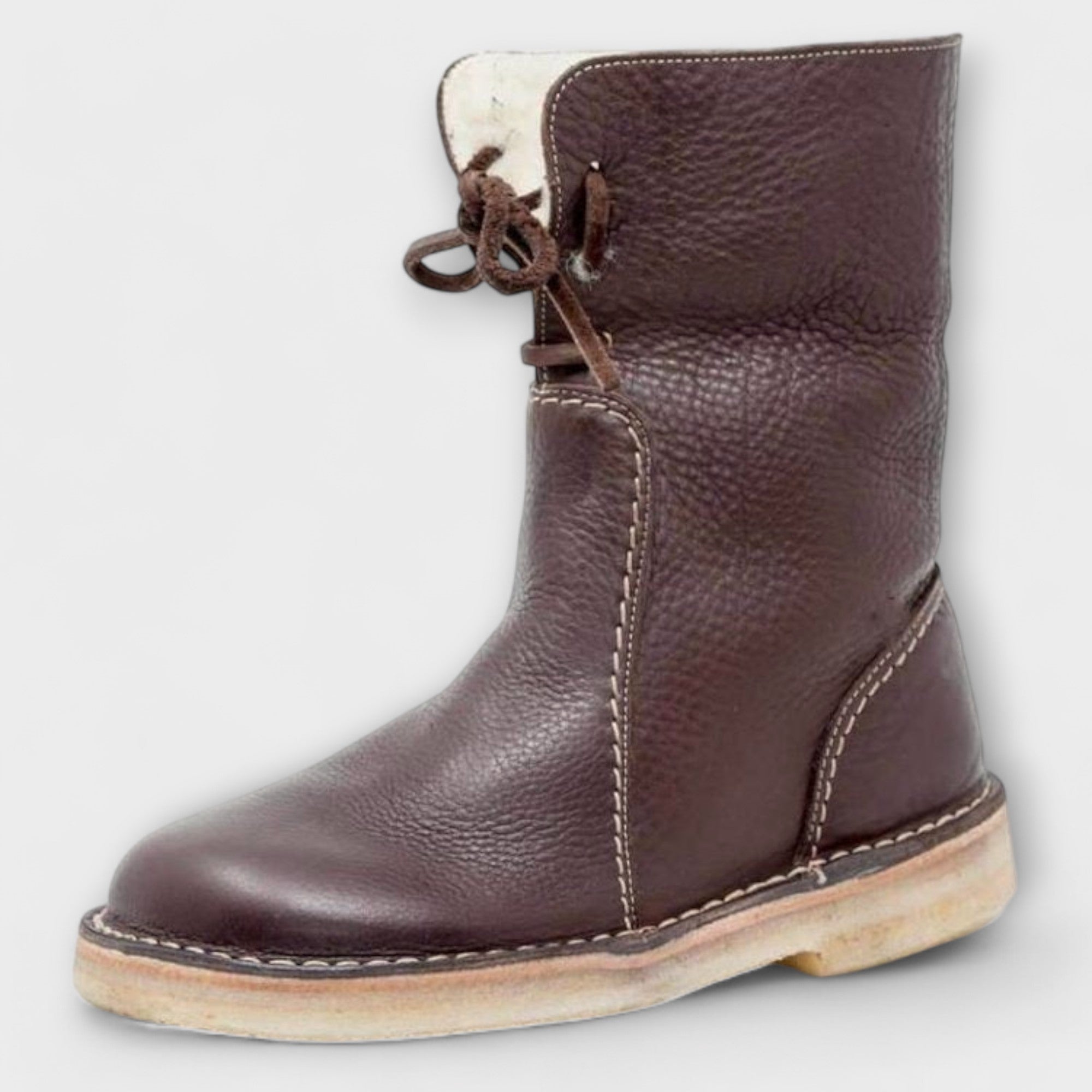 Waterproof boots with wool lining