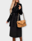 Eliza - Elegant long coat with tie belt