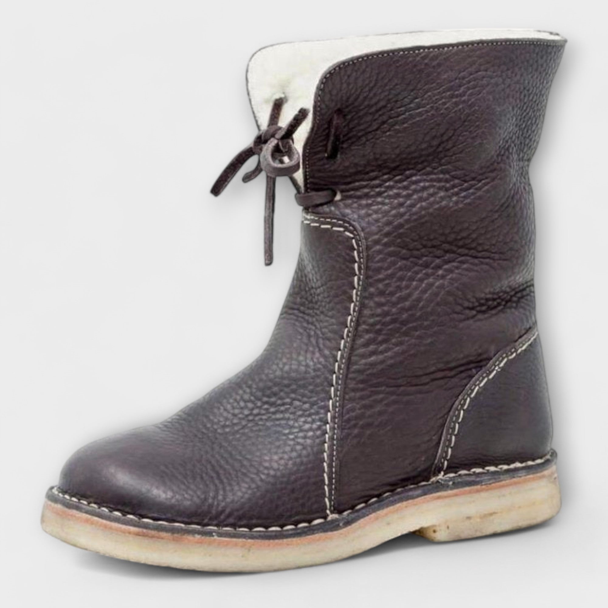 Waterproof boots with wool lining
