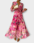 Evelyn - Aquarelle Dream Maxi Dress