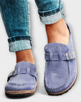 Orthopedic Women's Moccasins With Decorative Buckle