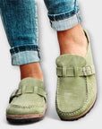 Orthopedic Women's Moccasins With Decorative Buckle
