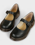 Women's Vintage Mary Jane Shoes – Classic Leather Shoes with Straps & Comfort Insole