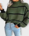 Chavala - Turtleneck Sweater with Stripes