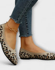 Leopard Patterned Lace Flats