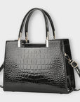 Lora - Shiny Crocodile Pattern Handbag