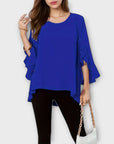 Aria - The perfect spring blouse with a round neckline