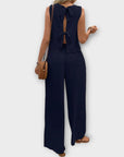 Valeria - Vest with Petal Edge & Long Pants