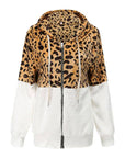 Lea - Fleece Hoodie with Leopard Design