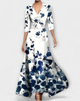 Alma - Elegant Puff Sleeve Design Ladies' Dress