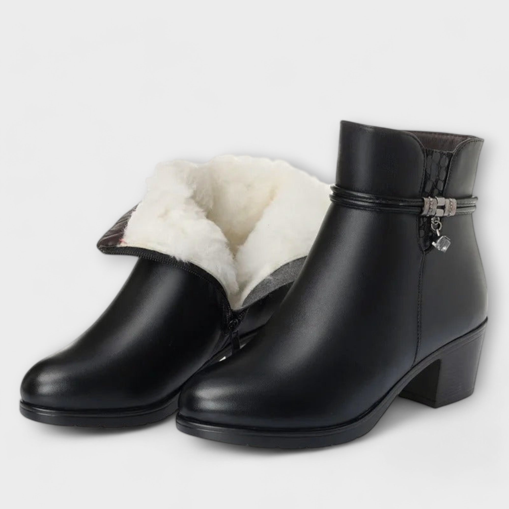 Frederika - Elegant winter boots with zipper