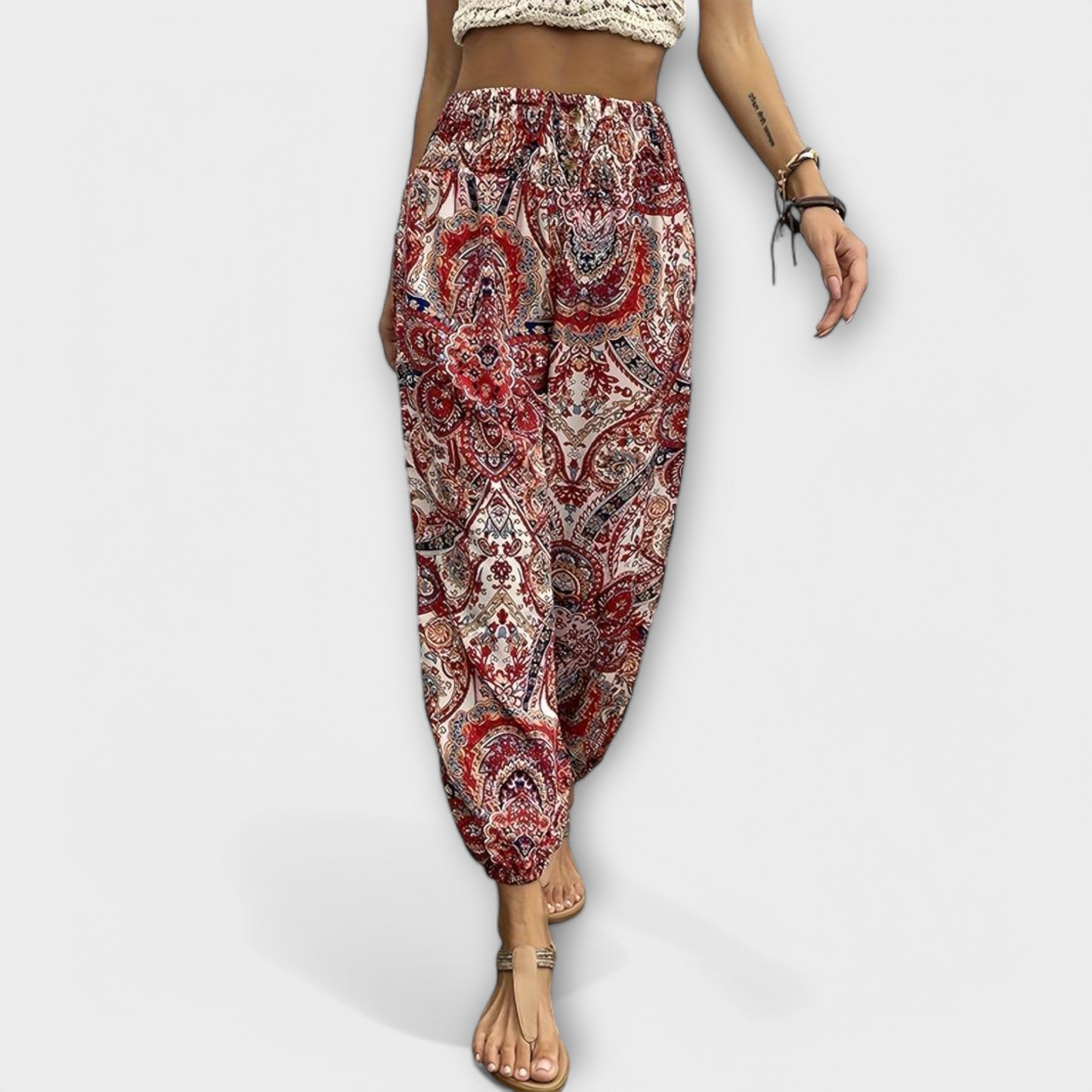 Scarlett - Tights with Ethnic Pattern