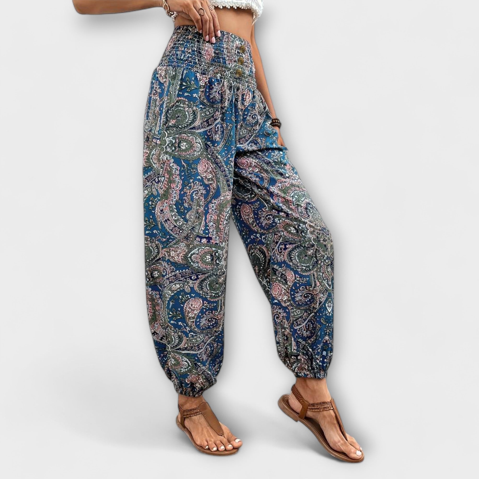 Scarlett - Tights with Ethnic Pattern