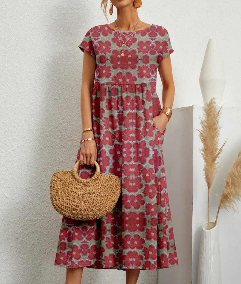 Sasha™ | Tummy Covering Floral Dress