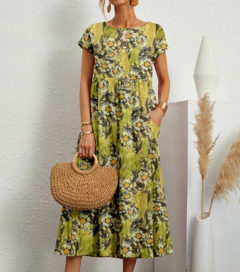 Sasha™ | Tummy Covering Floral Dress