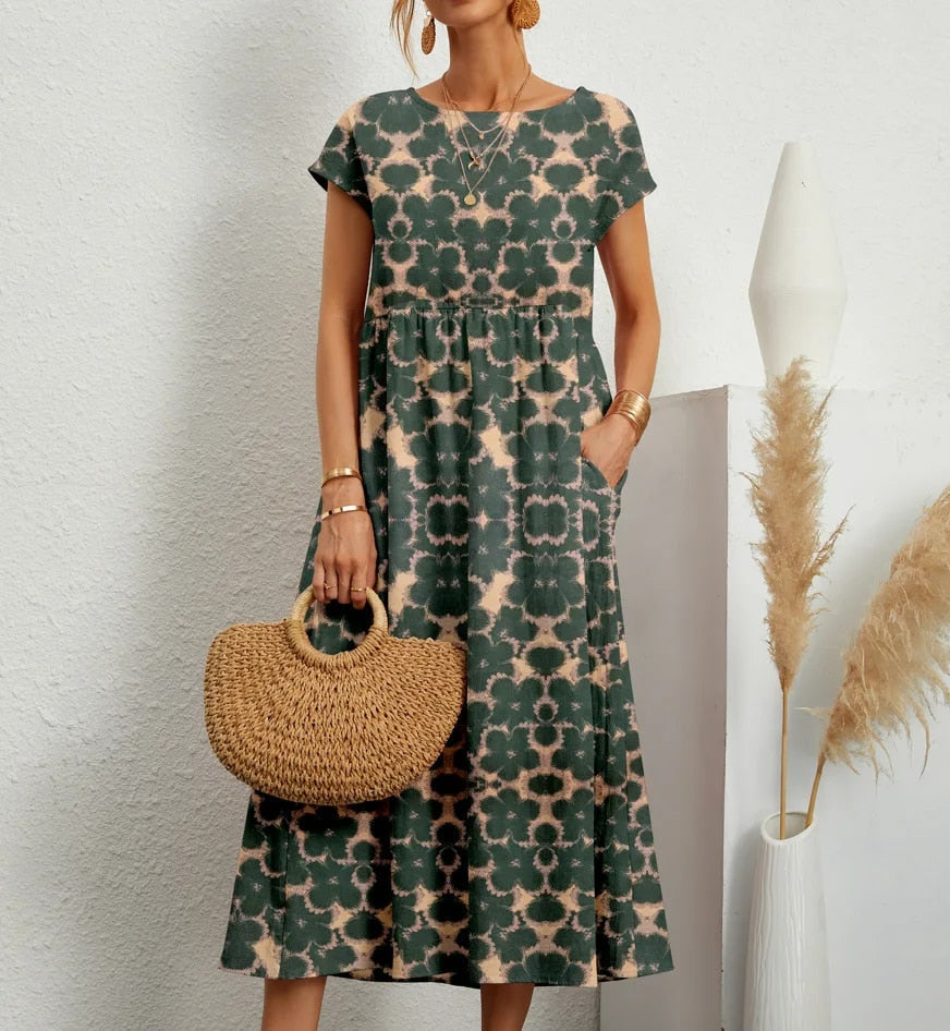 Sasha™ | Tummy Covering Floral Dress
