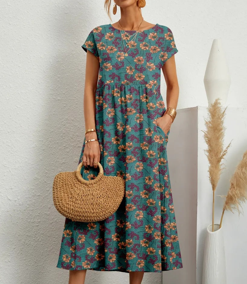 Sasha™ | Tummy Covering Floral Dress