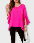 Aria - The perfect spring blouse with a round neckline