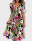Annegret - Women's Dress with V-Neck