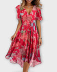 Annegret - Women's Dress with V-Neck