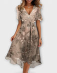 Annegret - Women's Dress with V-Neck