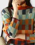 Erika - Patchwork Turtleneck Sweater