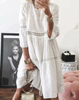 Elena™ | Embroidered Dress with Tummy Coverage
