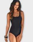Single-piece sports swimsuit