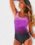 Single-piece sports swimsuit
