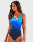 Single-piece sports swimsuit