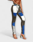 Calliope - Tube Pants with Color Block Pattern