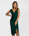 Desi - V-Neck Split Dress